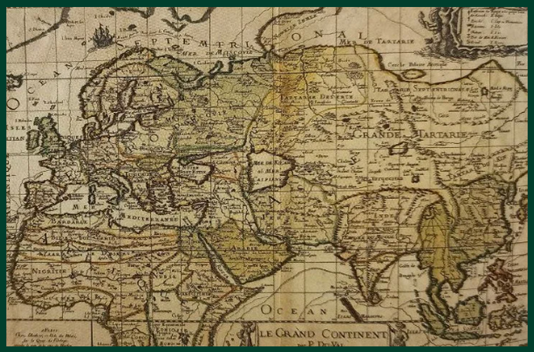 Карта "Тартария". Издание Гийома Делиля, 1706 г. /Из книги А. Кадыкчанского "Малая энциклопедия большой Тартарии"/